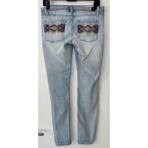 Roxy Denim Low Rise Southwestern Embroidered Skinny Jeans